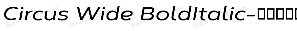 Circus Wide BoldItalic字体转换